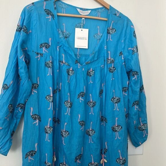 Compania Fantastico Flamingo Print Maxidress S - Picture 2 of 8